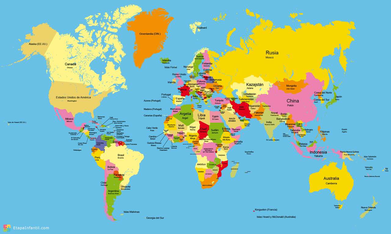 harta lumii puzzle online din fotografie