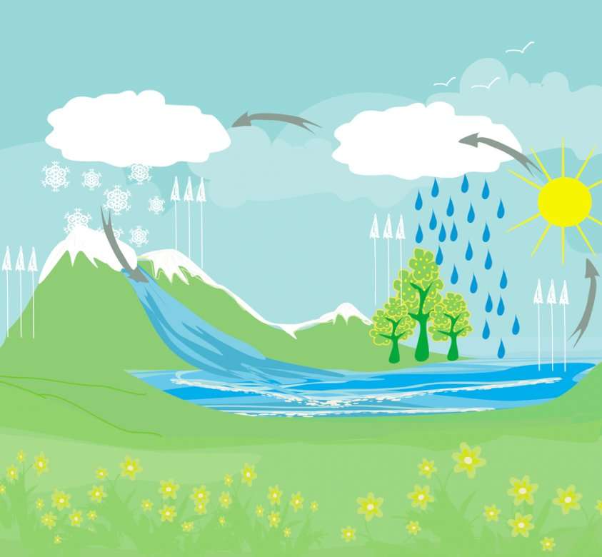 childhood school water cycle online puzzle