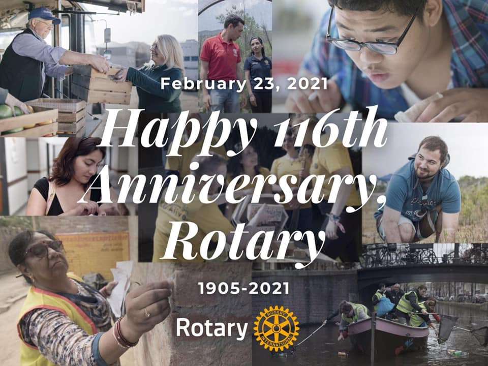 Головоломка с юбилеем Rotary пазл онлайн из фото