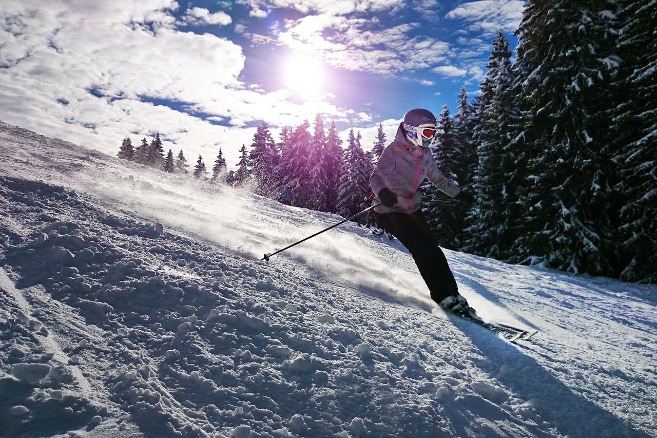 Skifahrer Online-Puzzle vom Foto