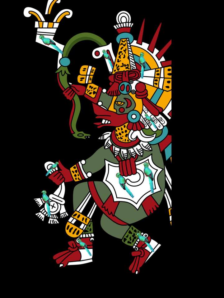 Quetzals i Quetzalcoatl pussel online från foto