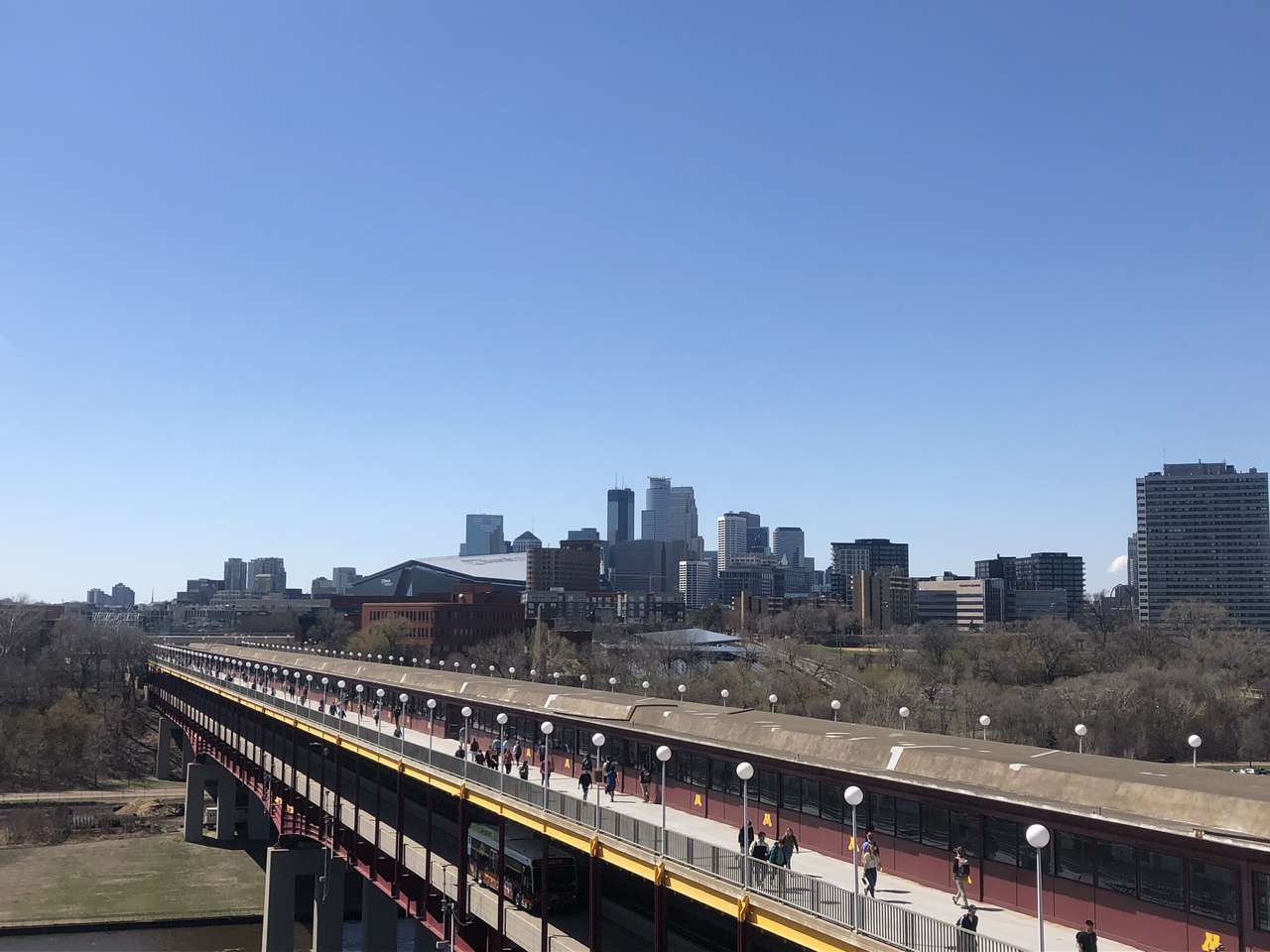 Minneapolis och Washington Avenue Bridge pussel online från foto