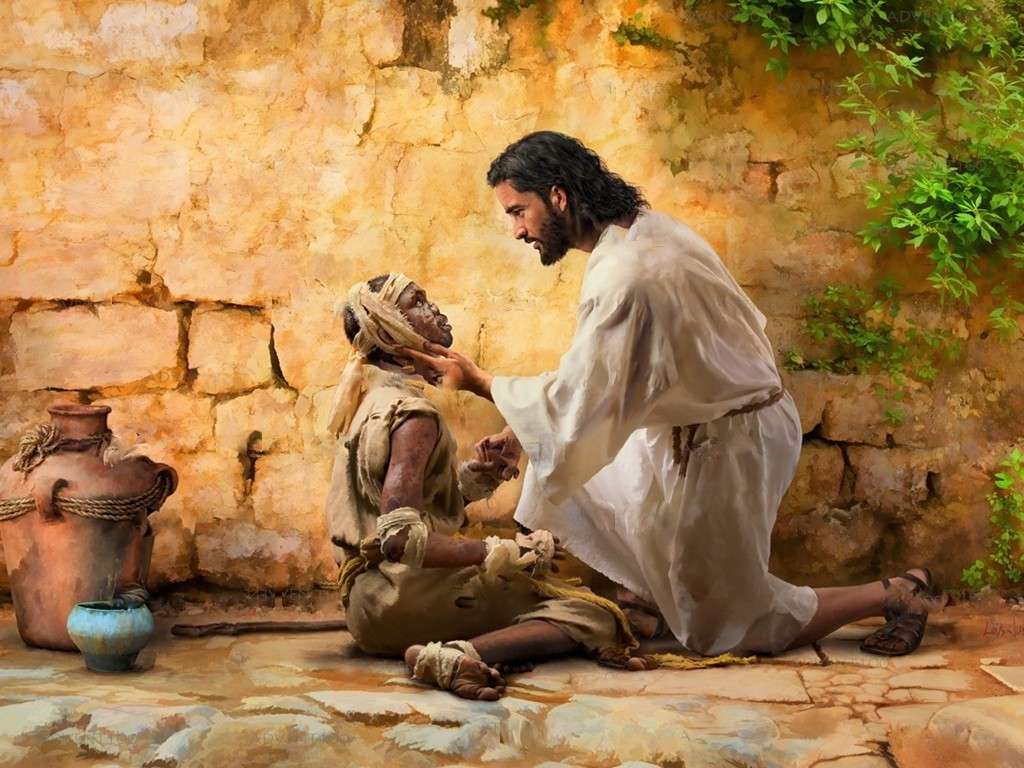 Ісус лікує скласти пазл онлайн з фото
