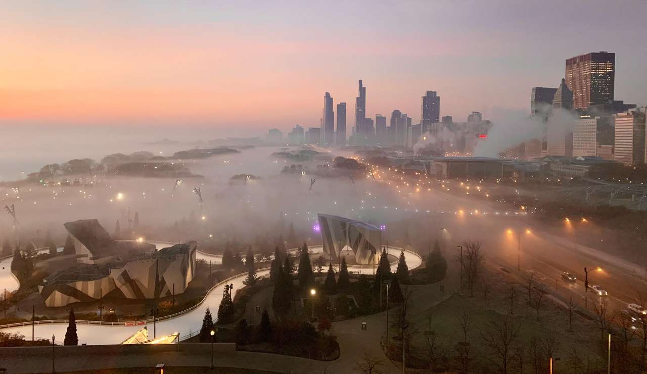 Test de Chicago brumeux puzzle en ligne à partir d'une photo