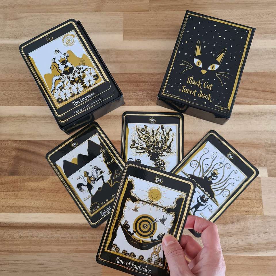 Black Cat Tarot puzzle online from photo