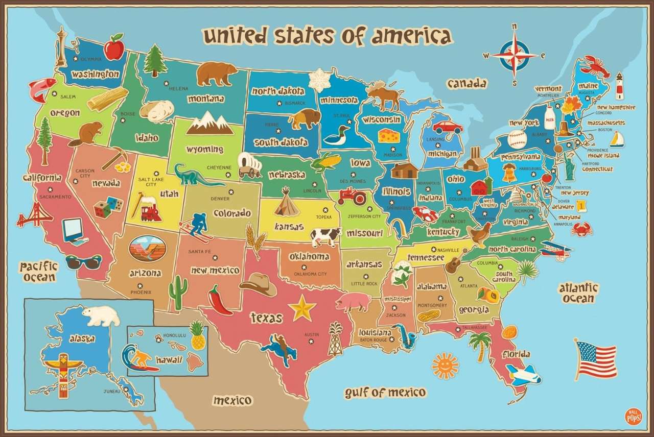 Statele Unite cu poze puzzle online