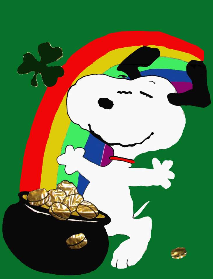 snoopy st patrick's day Pussel online