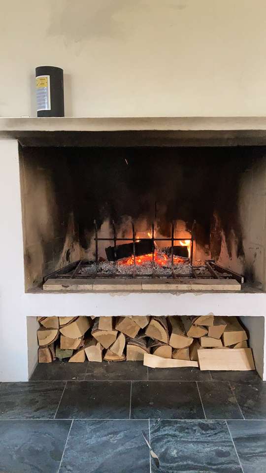Fire place puzzle online from photo