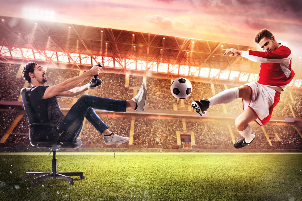 Футбол в видео игри онлайн пъзел