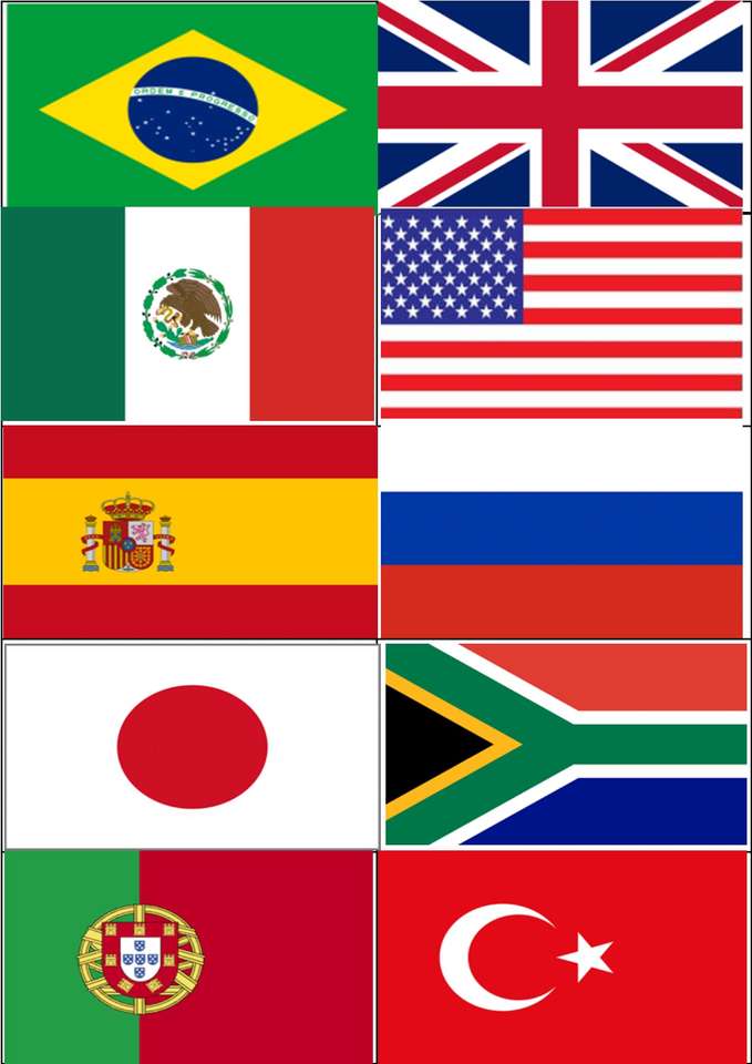 Zászlók csoport 1 online puzzle