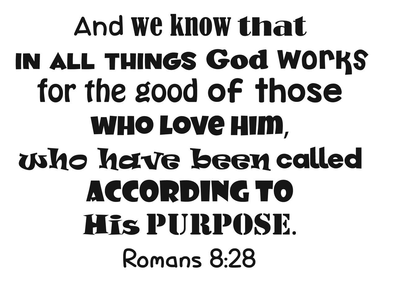 Romans 8: 28 - Много лесно онлайн пъзел от снимка