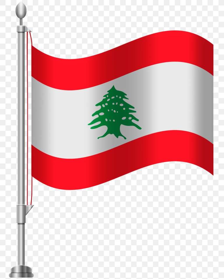 Libanesisk flagga Pussel online