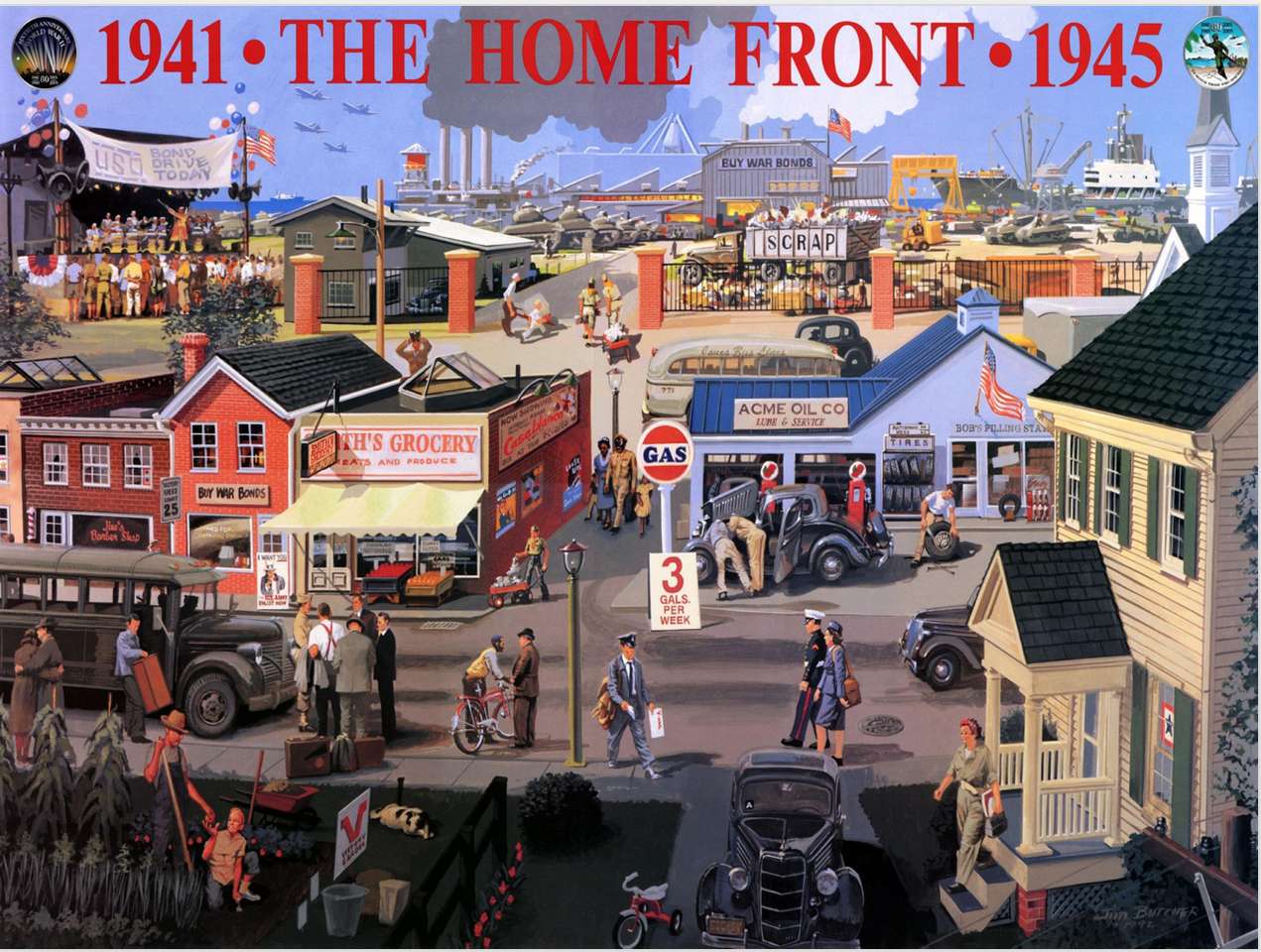 Town WW2. puzzle online a partir de fotografia