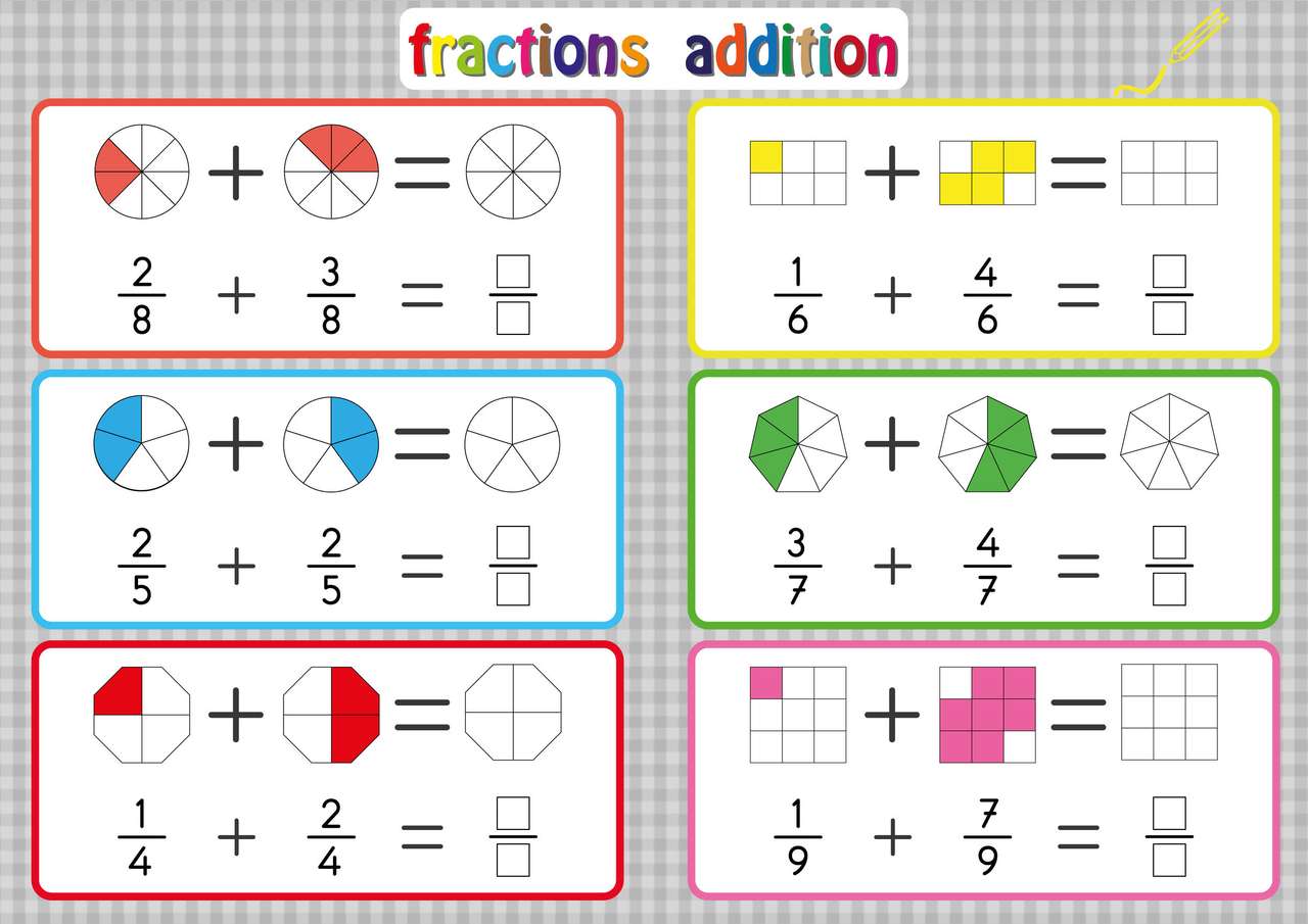 Les fractions sont simples puzzle en ligne
