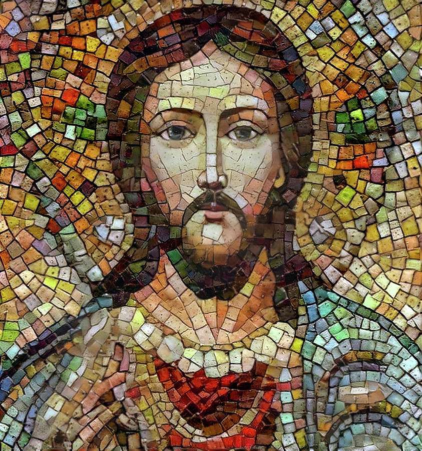 Isus mozaic puzzle online din fotografie