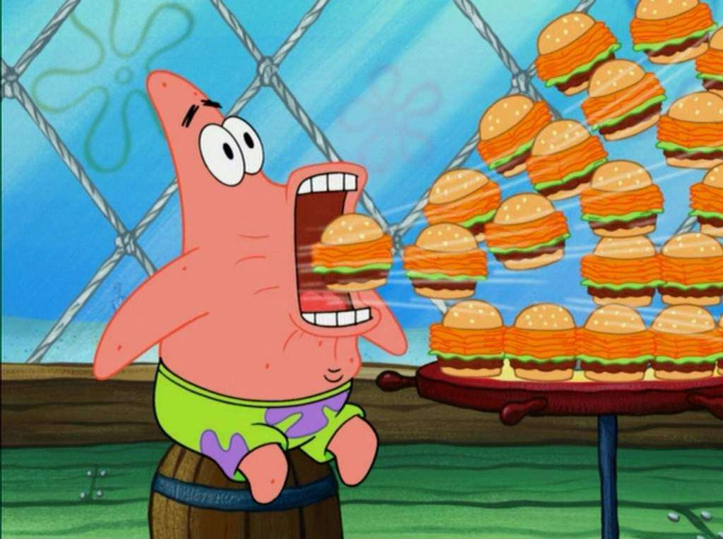 Патрик ест пазл онлайн из фото