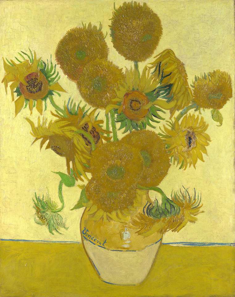 Van Goghs Sonnenblumen. Online-Puzzle