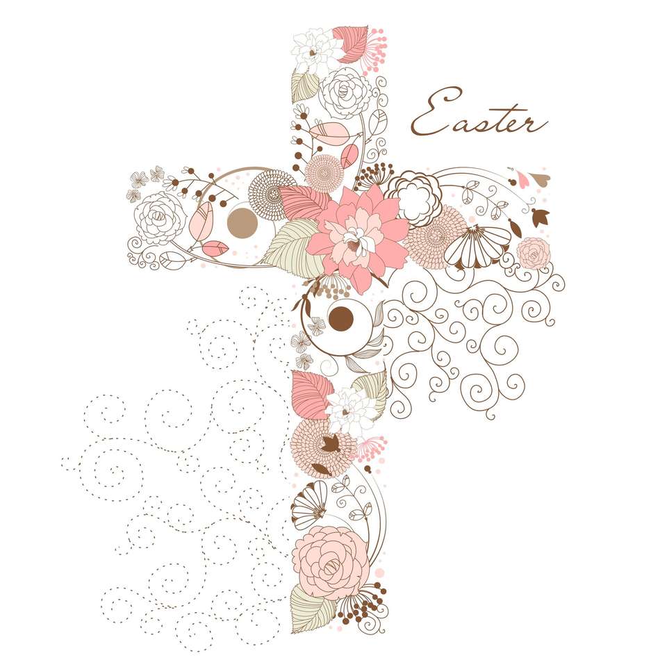 Easter cross puzzle online from photo