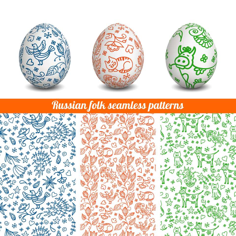 Eggs patterns puzzle online from photo