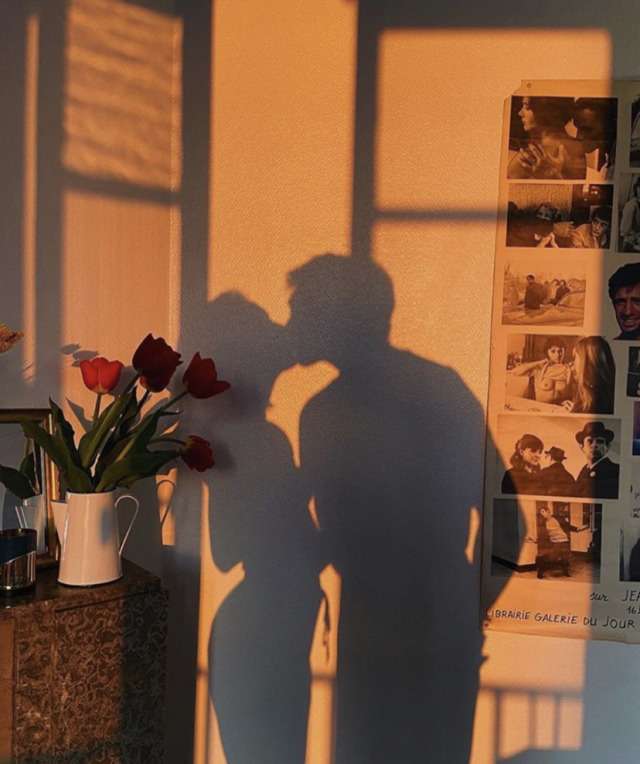 Silueta de pareja besándose - ePuzzle foto puzzle