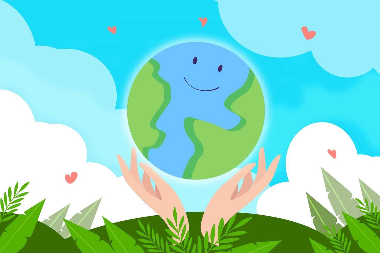 Puzzle - "We care about our planet" online puzzle