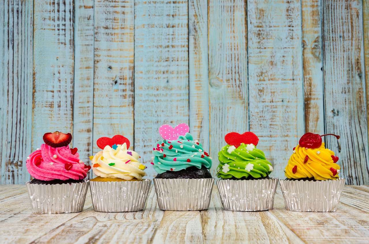 Kleurrijke muffins online puzzel