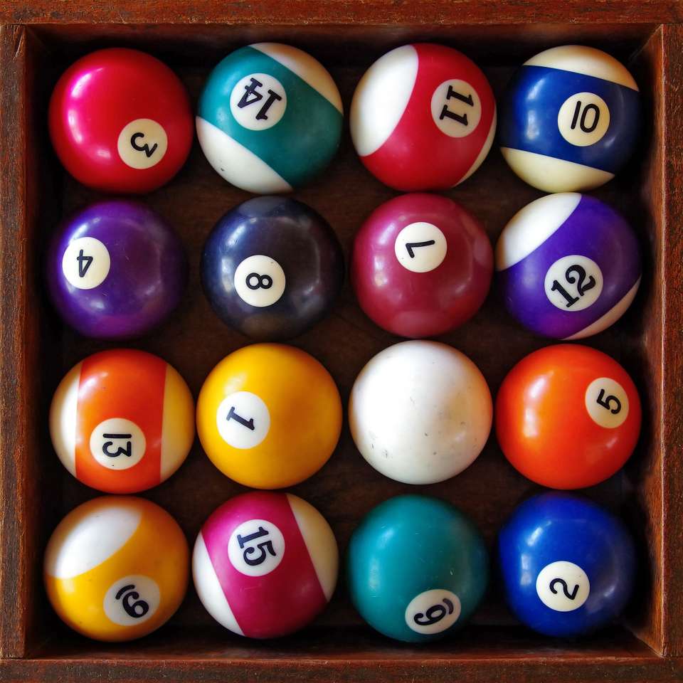 A set of billiards puzzle online from photo