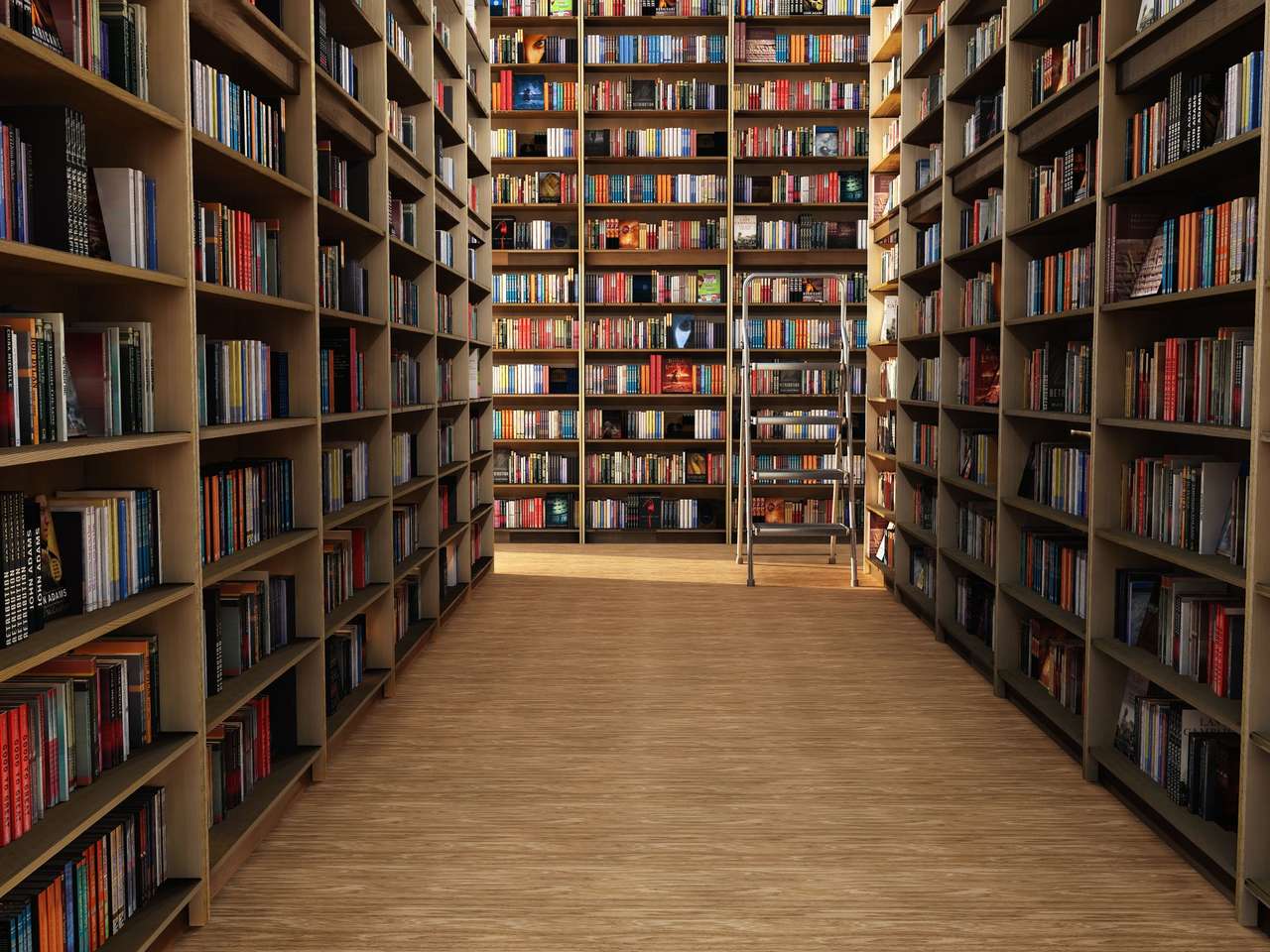 Könyvek a könyvtárban puzzle online fotóról