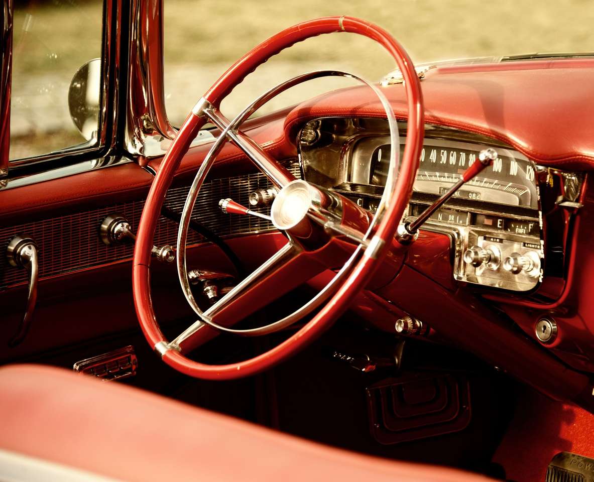 Interior of an old car online puzzle