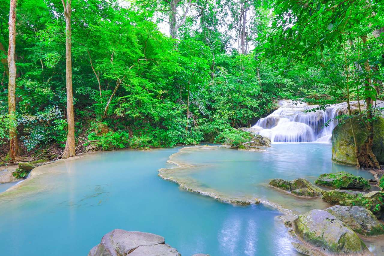 Waterfall in Thailand puzzle online from photo