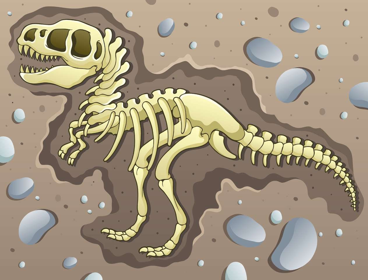 Dinosaurier-Skelett Puzzle vom Foto