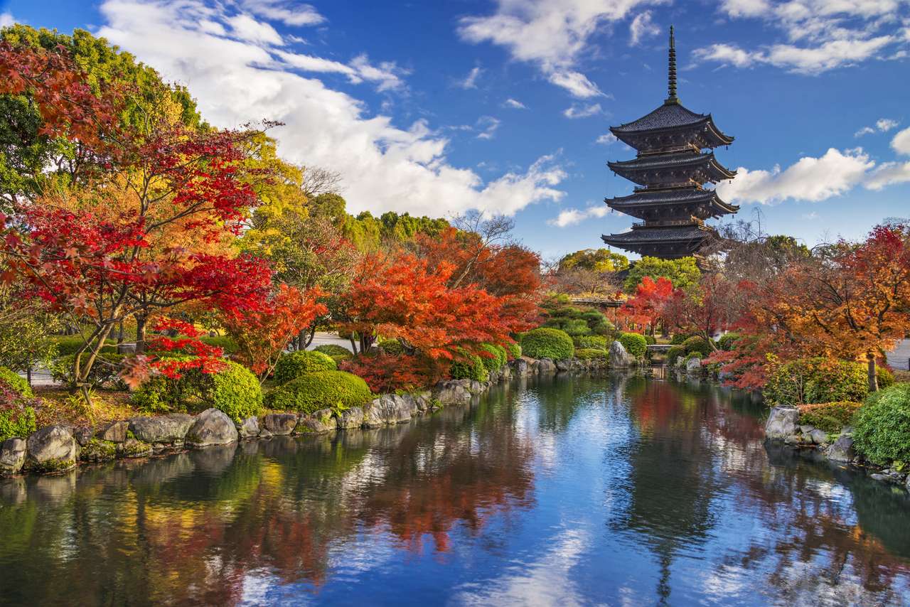 To-ji pagoda in kyoto Online-Puzzle vom Foto