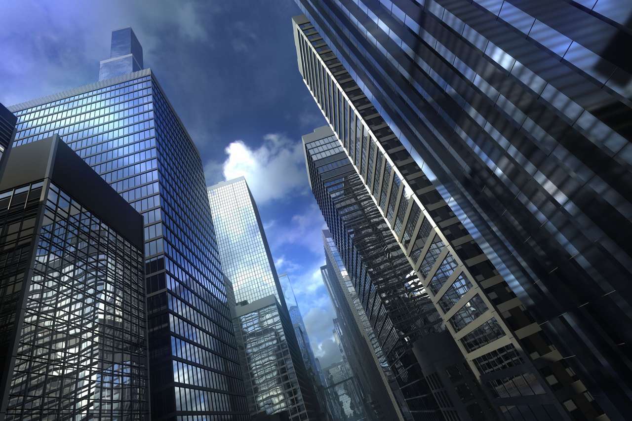 Високи сгради онлайн пъзел от снимка