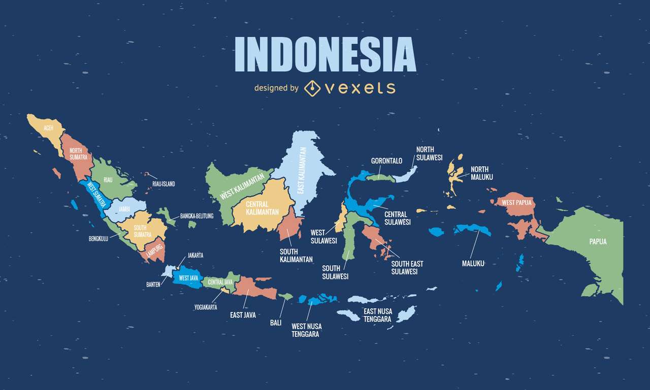 Indonéz térkép online puzzle