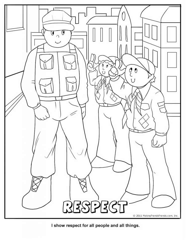 Scout Respekt Jigsaw. Online-Puzzle vom Foto