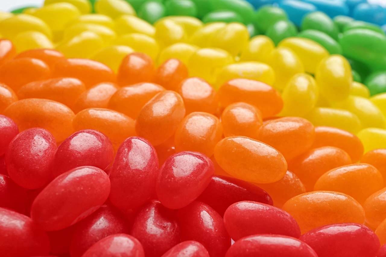 Kleurrijke snoepjes online puzzel