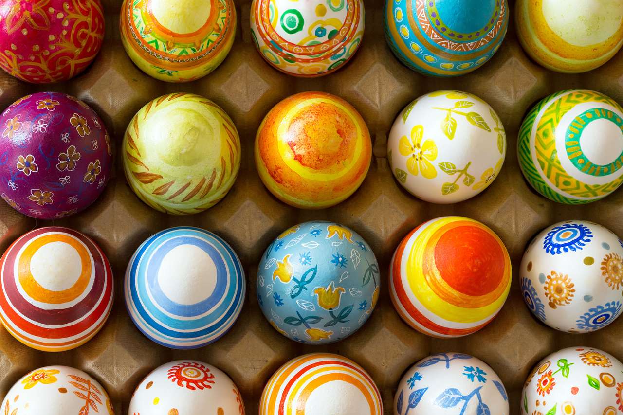velikonoční vajíčka puzzle online z fotografie