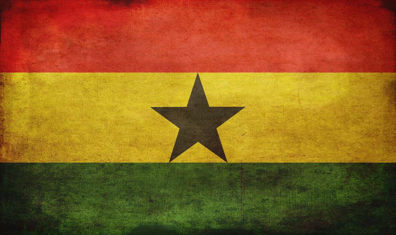 Vlajka Ghana puzzle online z fotografie
