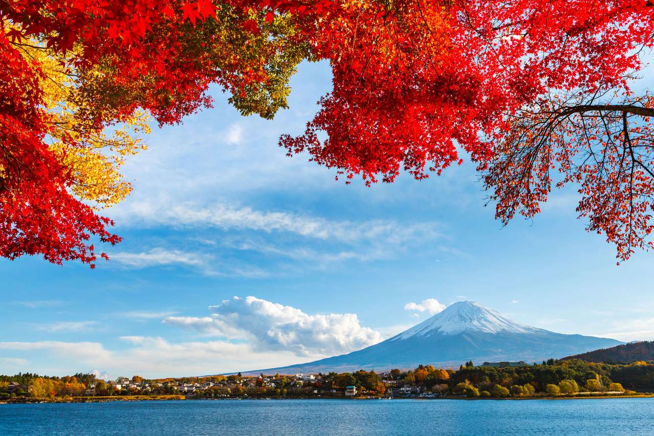 Fuji na podzim online puzzle