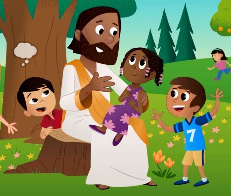 Jezus en kinderen puzzel online van foto