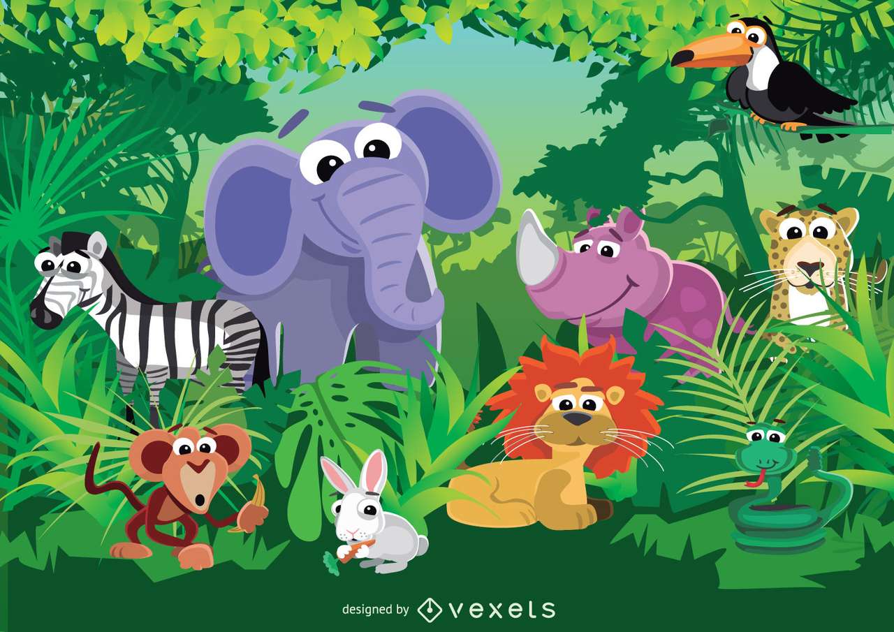 Animals puzzle online from photo