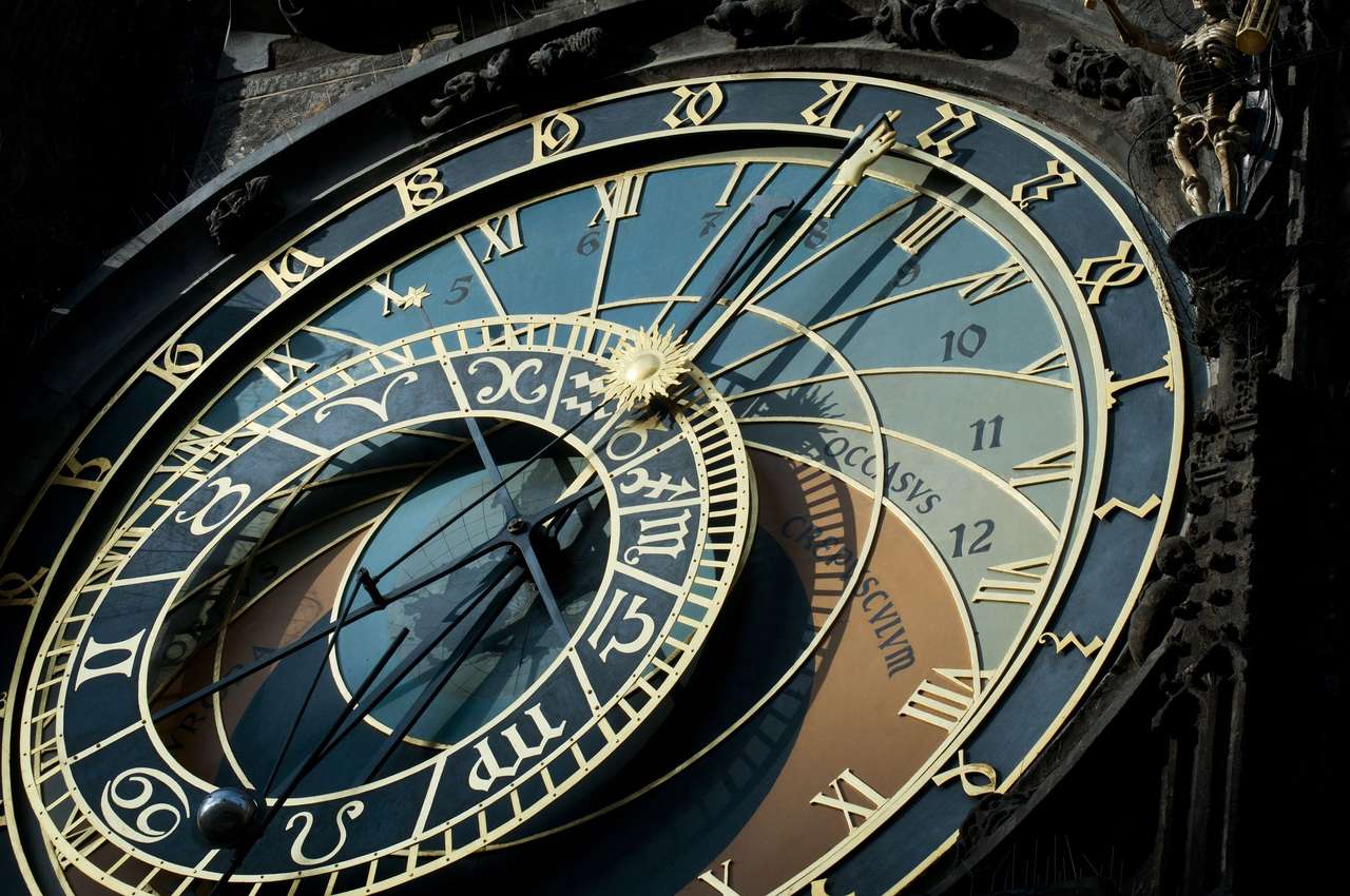 Astronomical clock puzzle online from photo