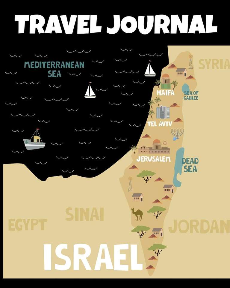 Mapa de Israel. puzzle online