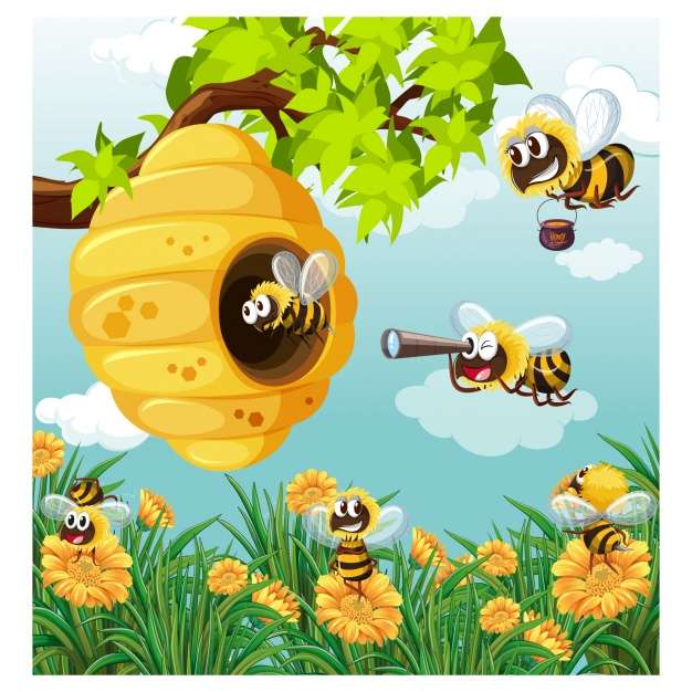 Pracovní včely puzzle online z fotografie