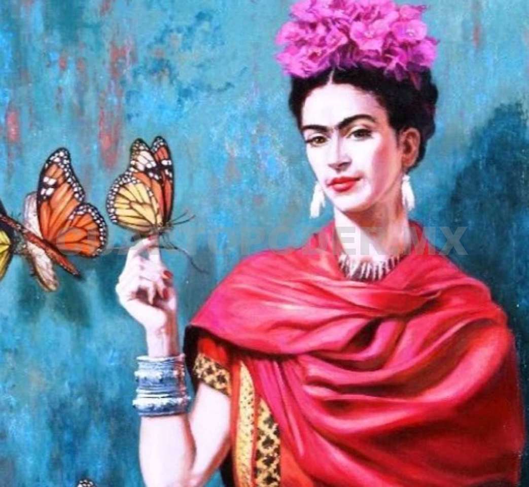 Frida Kahlo self-portrait puzzle online from photo
