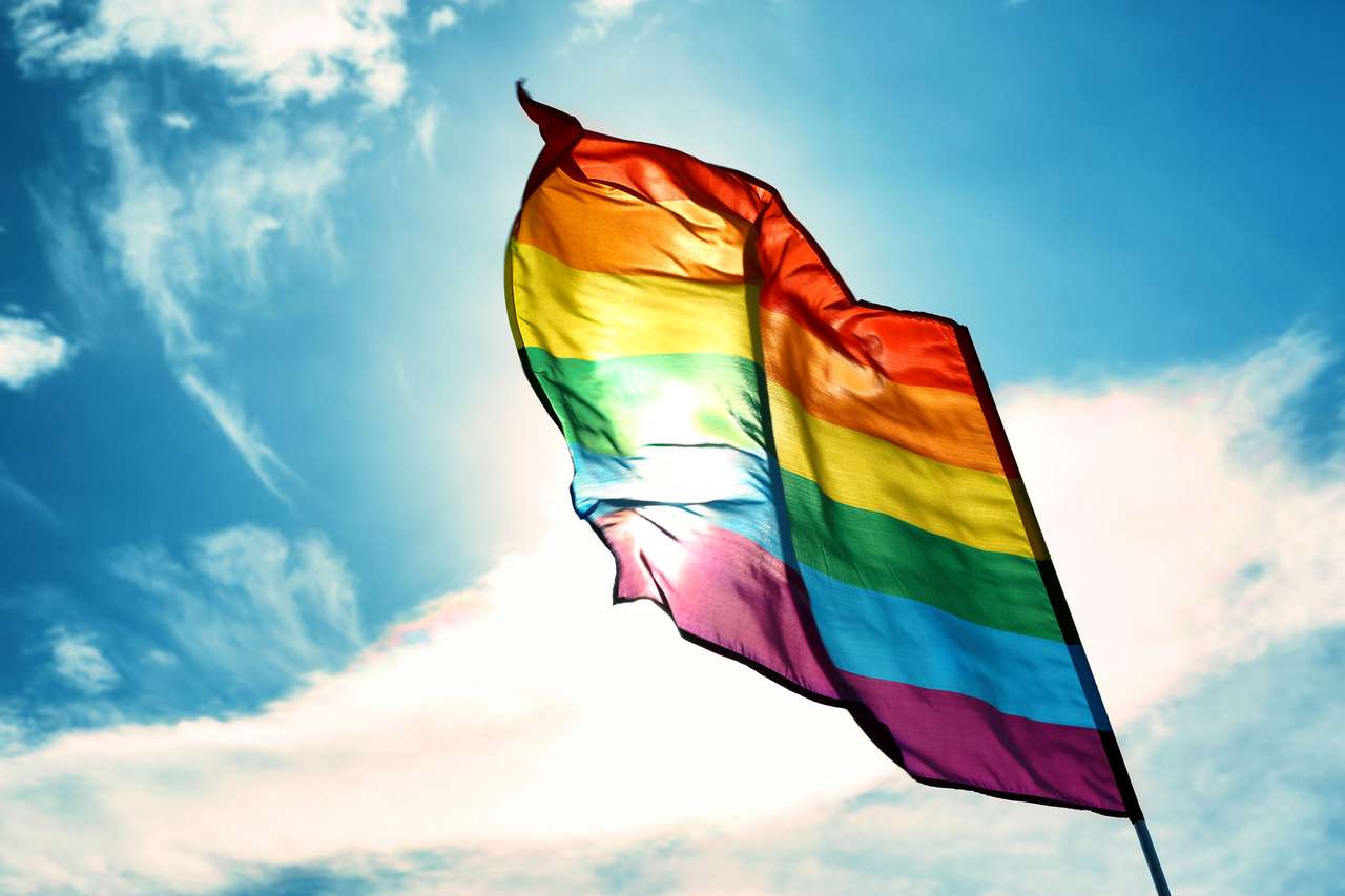 Bandera del arco iris puzzle online a partir de foto
