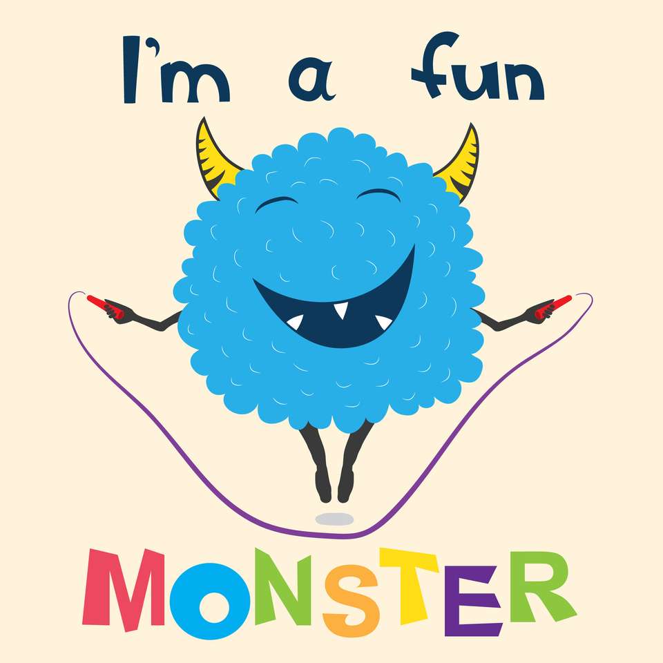 Funny monster puzzle online from photo