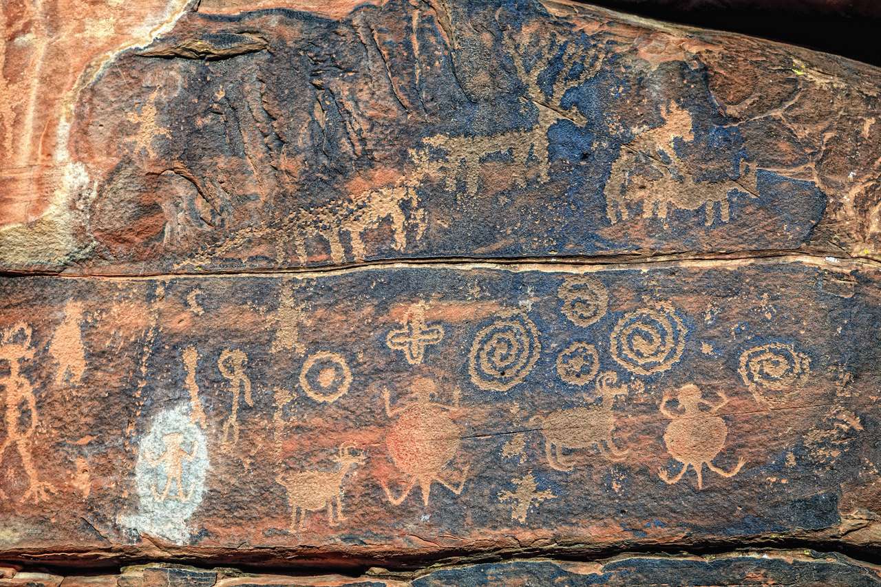 Indische Petroglyphen. Online-Puzzle