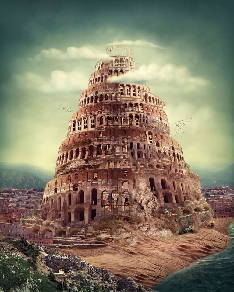 Babels torn pussel online från foto