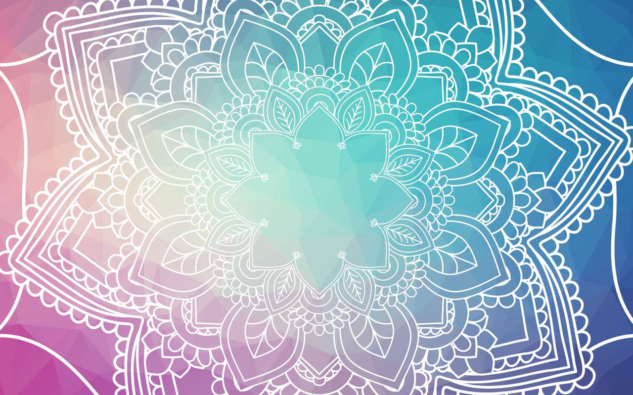 Mandala flowers puzzle online from photo